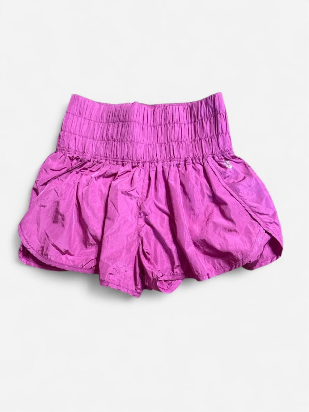 Free People Movement The Way Home Smocked Waist Shorts in Bright Pink
